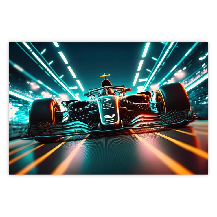 Poster A Speeding Car - A Racing Car While Driving