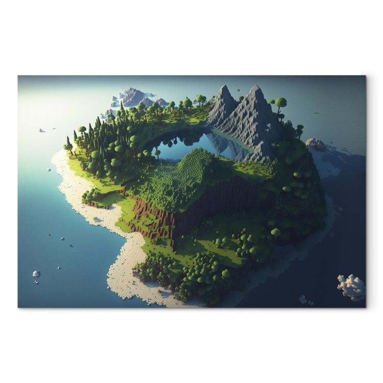 Canvas Print Paradise at Sea - An Island Inspired by the Style of Computer Games