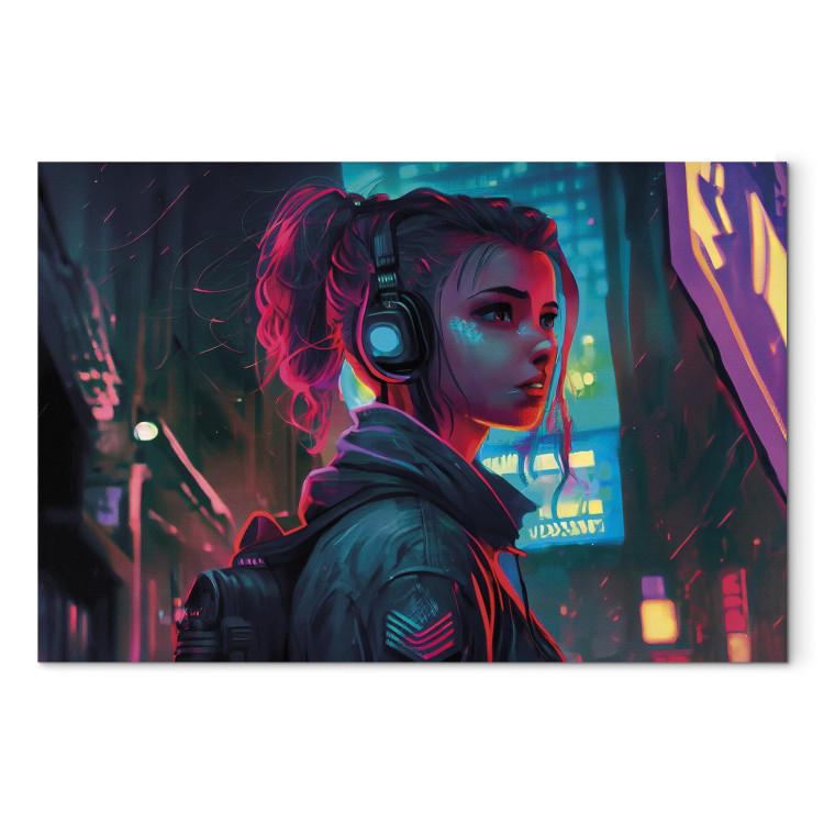 Canvas Print Girl From the Screen - A Woman as a Character From a Computer Game