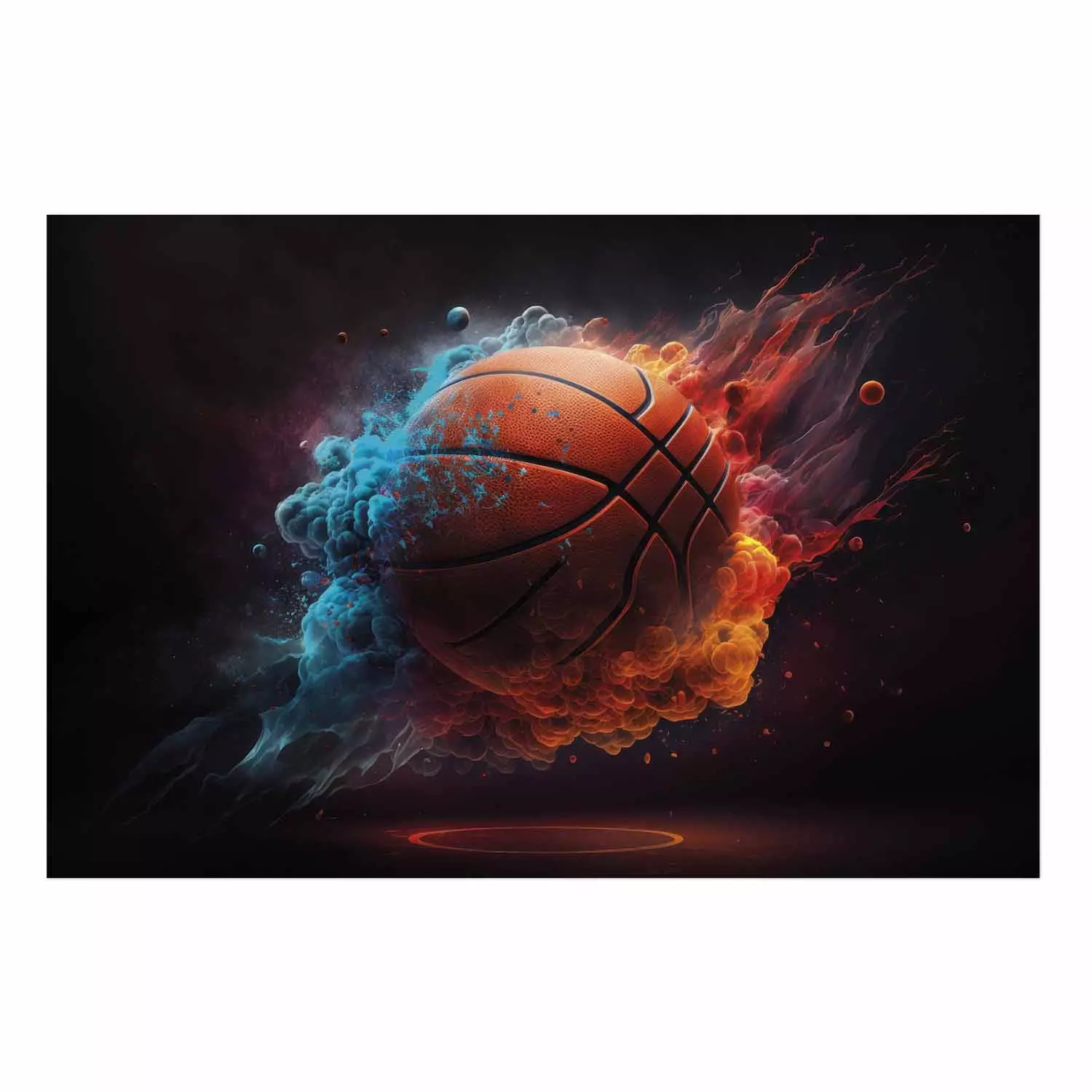 Accurate Throw Basketball Ball in Orange Blue Dust