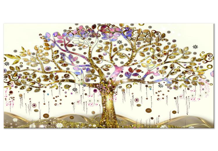 Large canvas print Golden Tree with Purple Leaves II [Large Format]