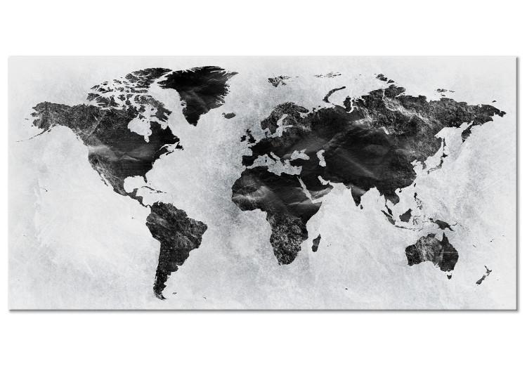 Large canvas print White and Black Map II [Large Format]