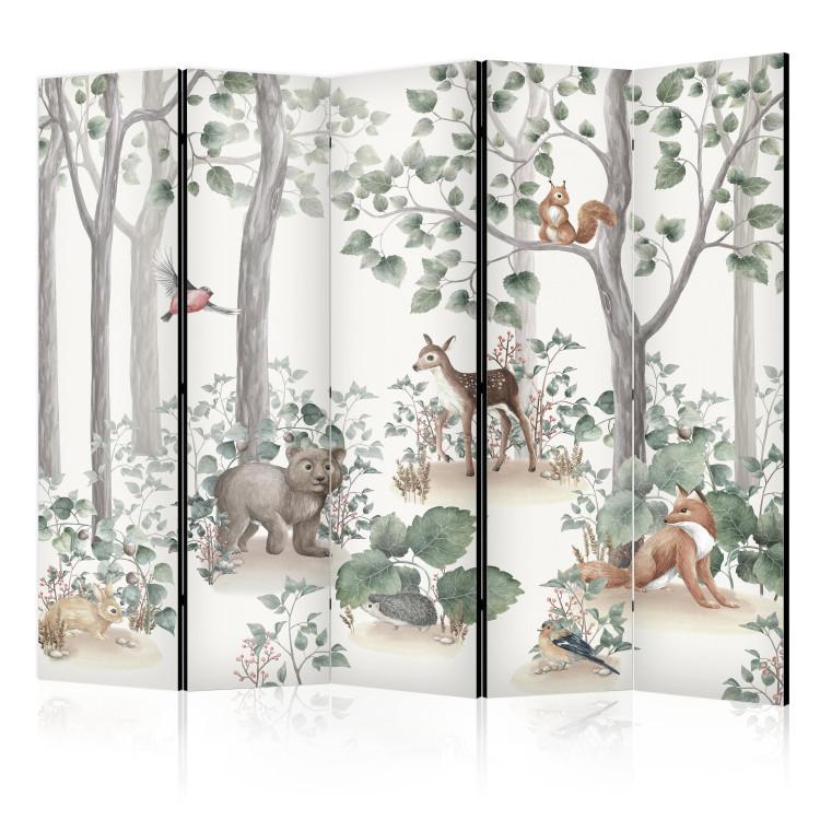 Room Divider Forest Story - Watercolor Landscape With Animals for Children II [Room Dividers]