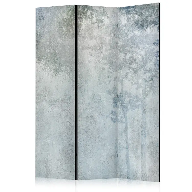 Forest Echo - abstract with trees on a gray background