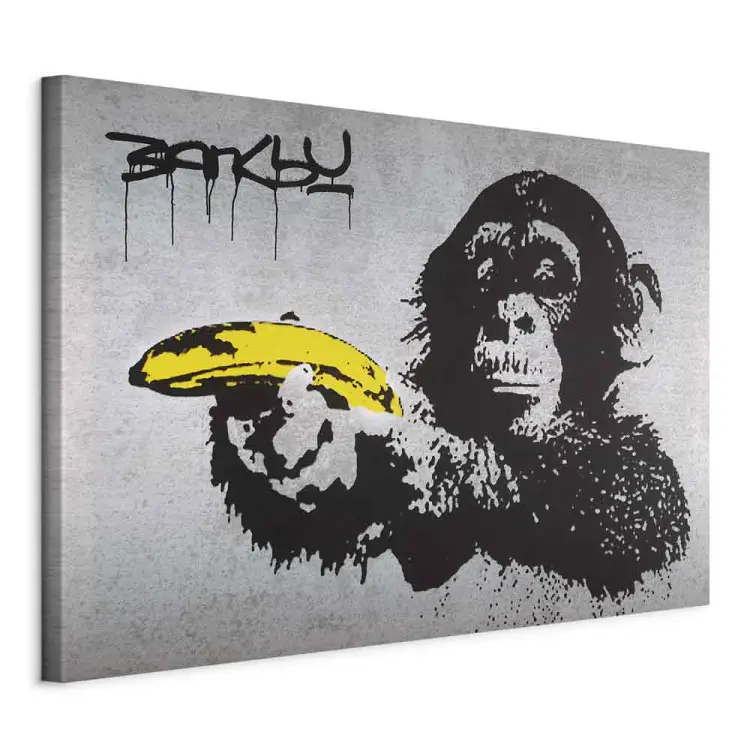 Stop or the monkey will shoot! (Banksy)
