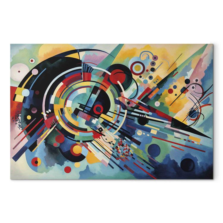 Canvas Print Color Detonation - Abstraction Inspired by Kandinsky’s Style