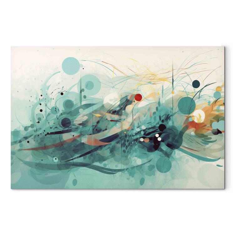 Canvas Print Shades of Blue - An Abstract Composition Generated by AI