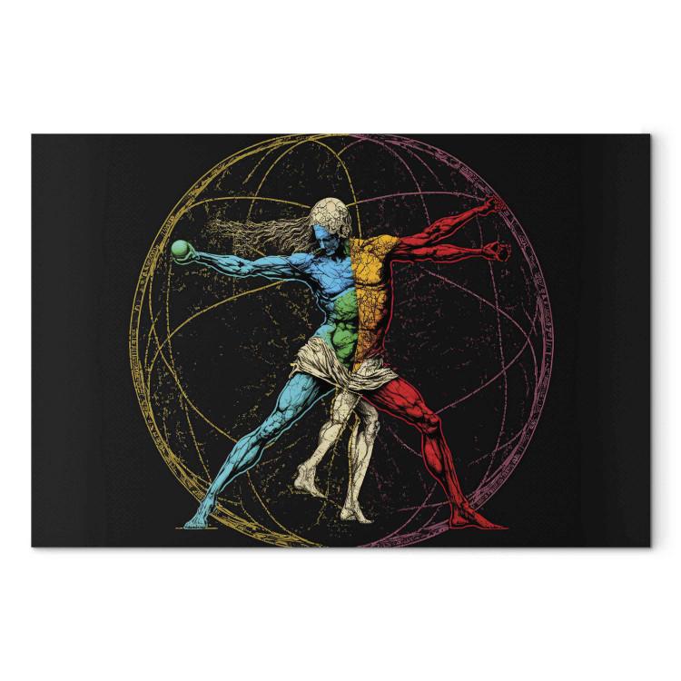 Canvas Print The Vitruvian Athlete - A Composition Inspired by Da Vinci’s Work