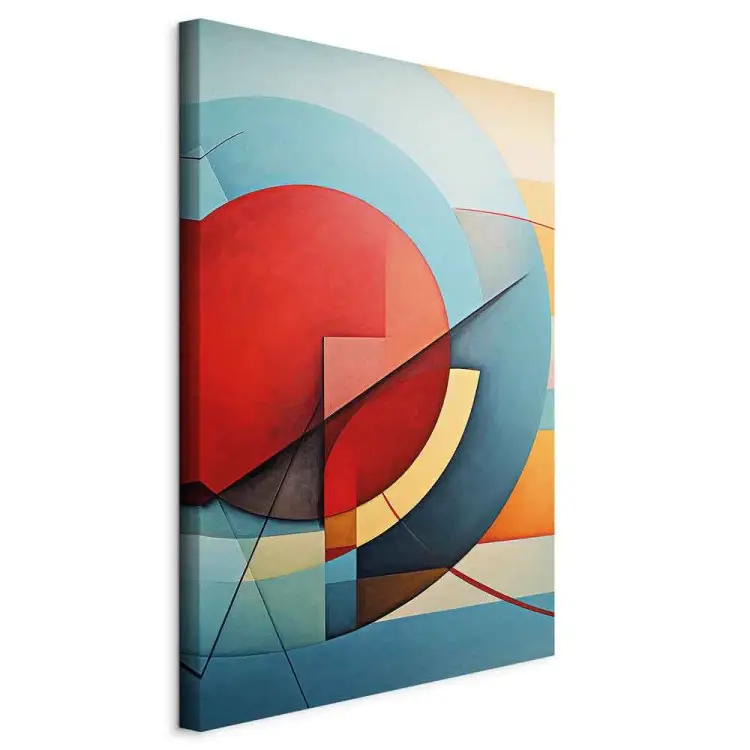 Deconstruction of circles - a geometric composition in the style of Kandinsky
