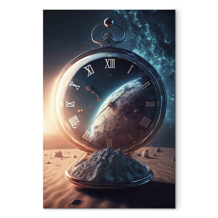 Canvas Print Planetary Clock - Abstraction With a Time and Space Motif