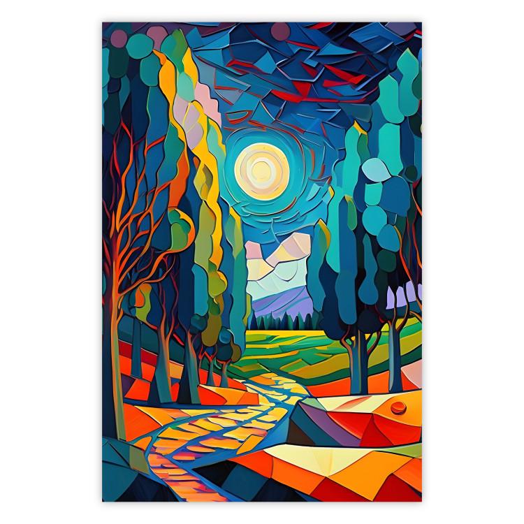Poster Modern Scenery - A Colorful Composition Inspired by Van Gogh