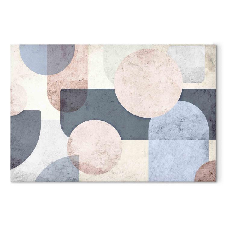 Canvas Print Geometric Disorder - An Abstract Composition of Pastel Shapes