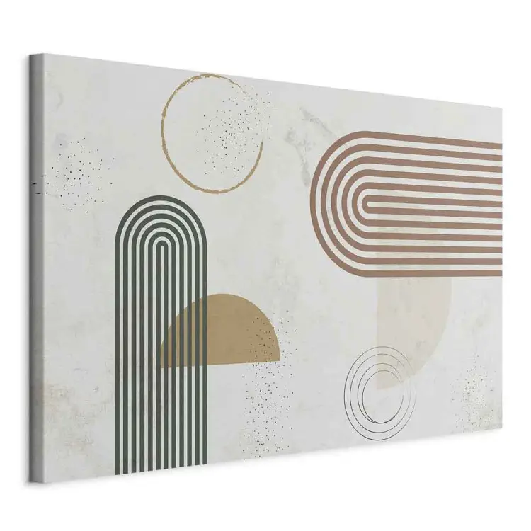 Harmonious Shapes - Abstract With Figures in Muted Colors