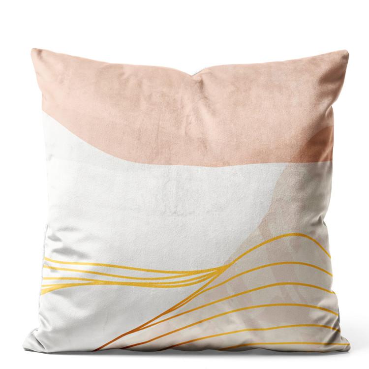 Velor Pillow Subdued Shades - Abstract Composition With Round Shapes