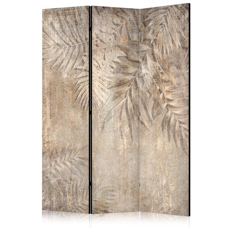 Room Divider Sketch of Palm Leaves - Beige Composition With a Plant Motif [Room Dividers]