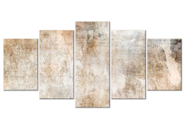 Canvas Print Rust Texture - An Abstract Composition in Shades of Pastel Brown