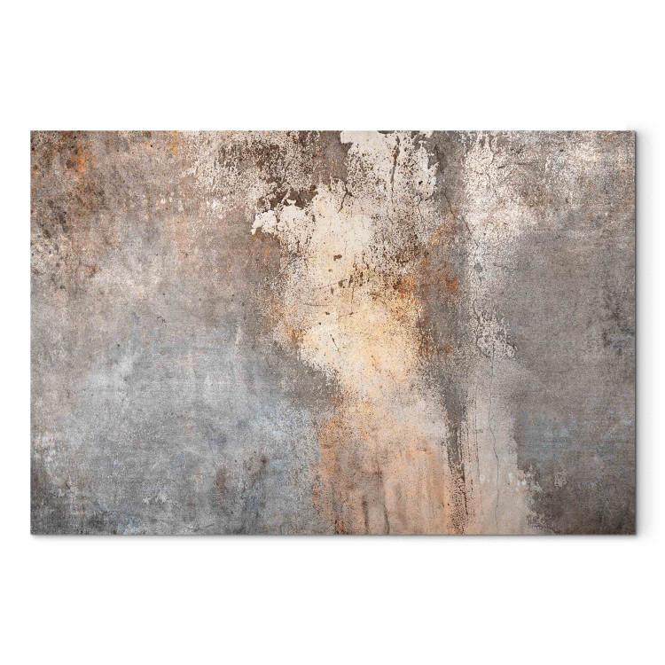 Canvas Print Worn Rust - Abstract Texture in Sepia and Gray Colors