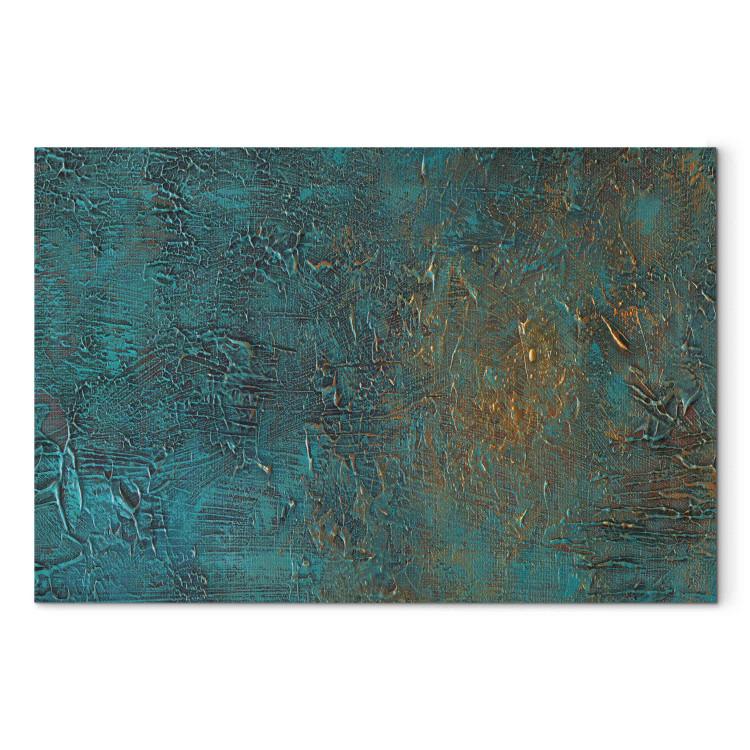 Canvas Print Azure Mirror - Green Abstraction With a Bright Accent
