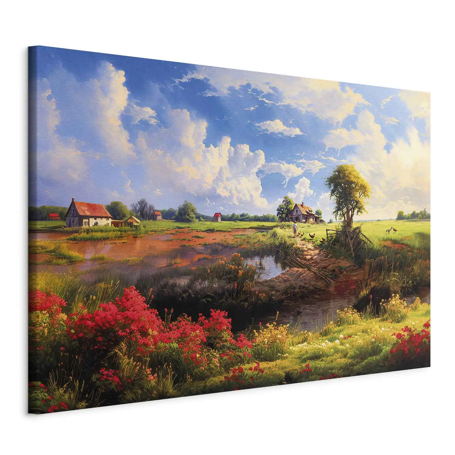 Large XXL canvas print Rural Idyll - Landscape of the Polish