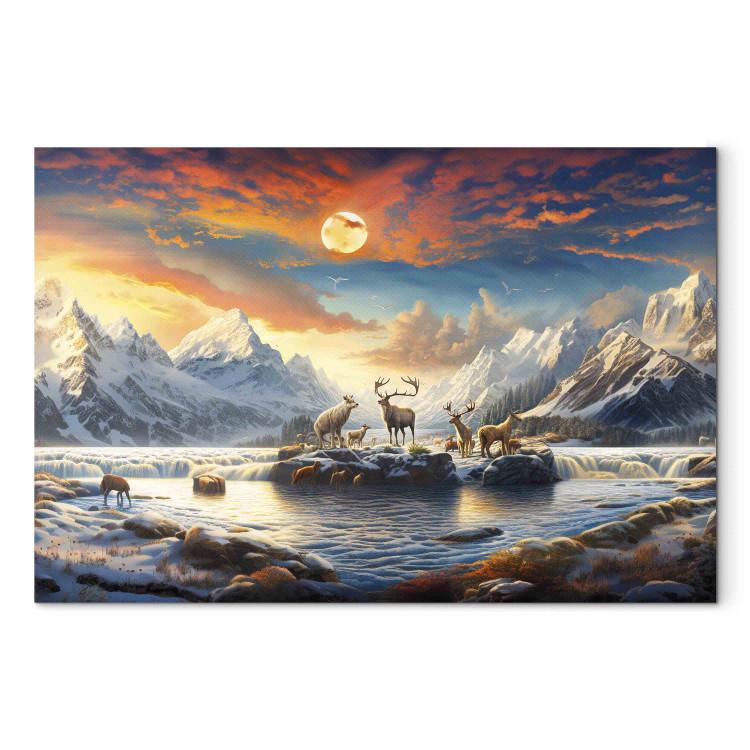 Canvas Print Eastern Taiga - A Phenomenal Winter Landscape of the Remote Wilderness