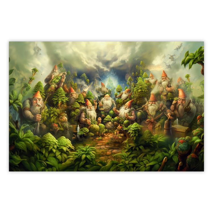 Poster Crazy Forest Dwarves - Relaxing in the Lap of Green Nature