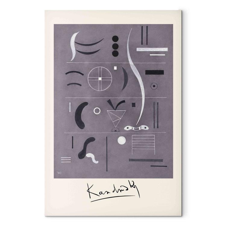 Canvas Print Four Parts - A Structural Composition Created by Kandinsky