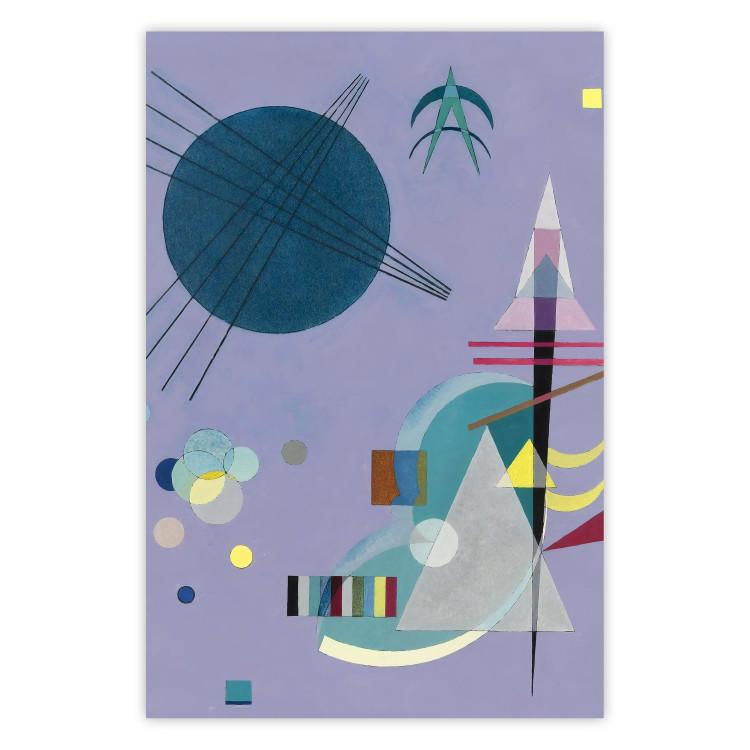 Poster Violet Abstraction - A Subtle Geometric Composition by Kandinsky