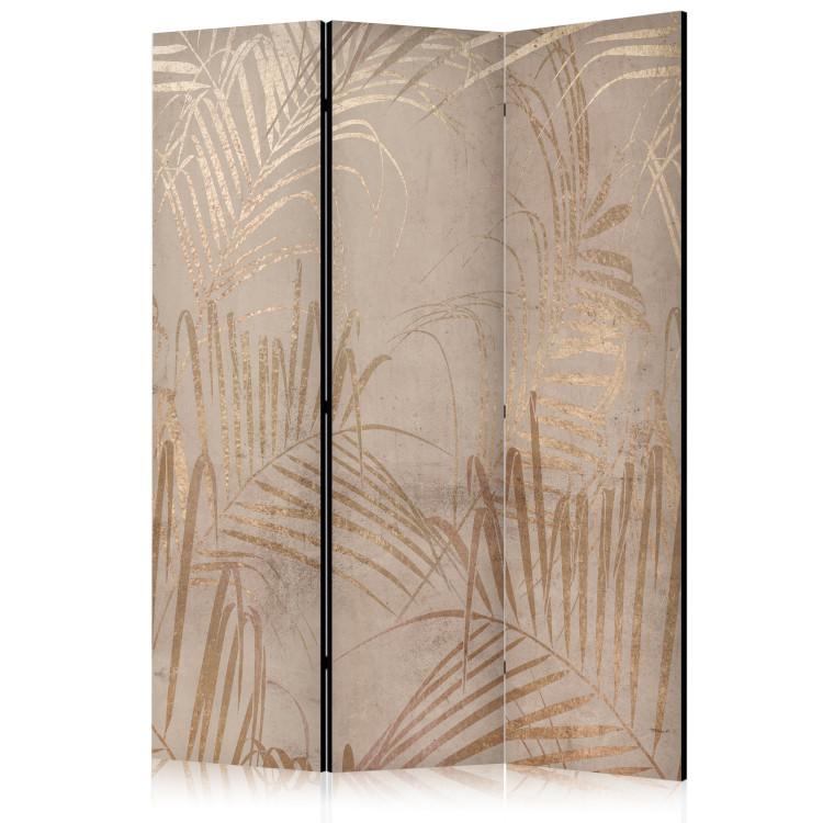 Room Divider Coast of Palm Trees - Artistic Beige Composition With Leaves [Room Dividers]