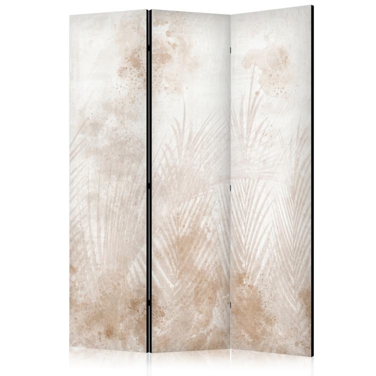 Room Divider Sandy Relaxation - Delicate Beige Palm Leaves [Room Dividers]