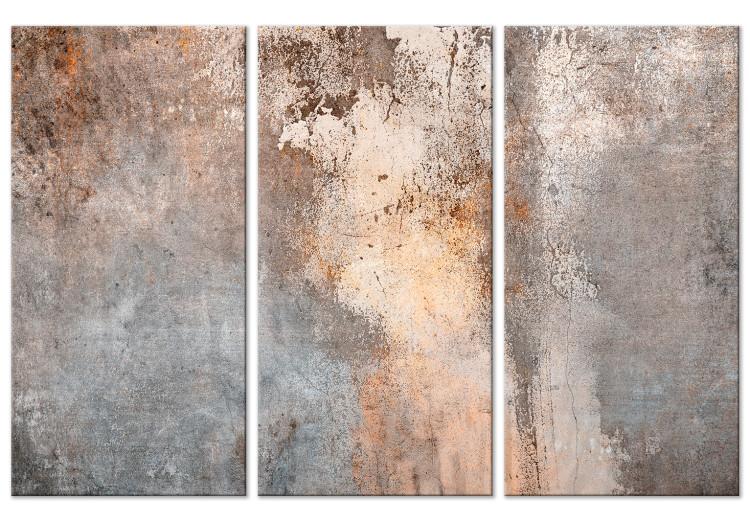Canvas Print Worn Rust - Abstract Textures in Sepia and Gray Colors