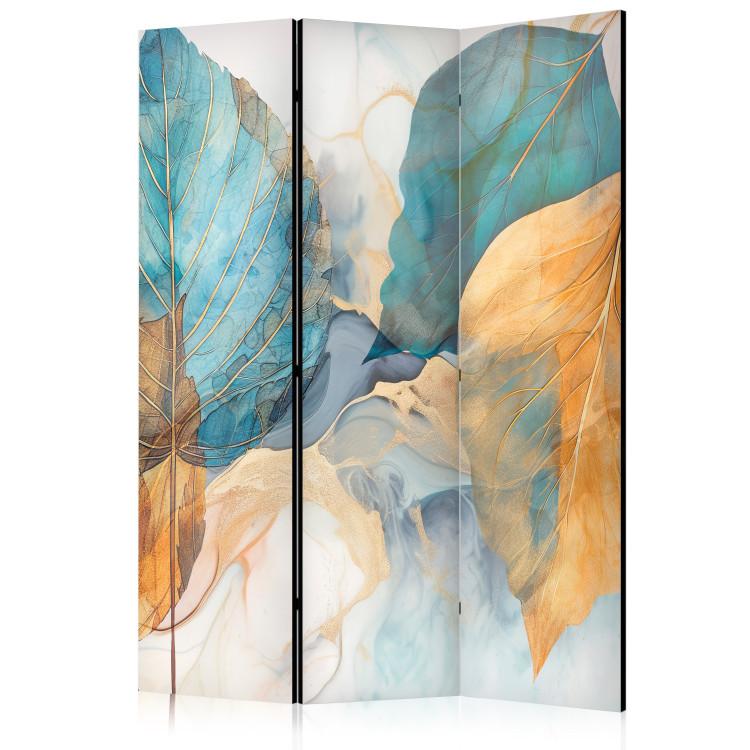 Room Divider Delicate Breeze of Autumn - Subtle Leaves on an Abstract Background [Room Dividers]