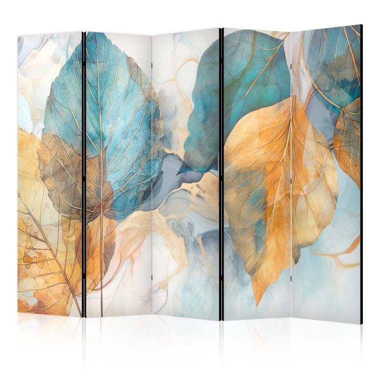Room Divider Delicate Breeze of Autumn - Subtle Leaves on an Abstract Background II [Room Dividers]