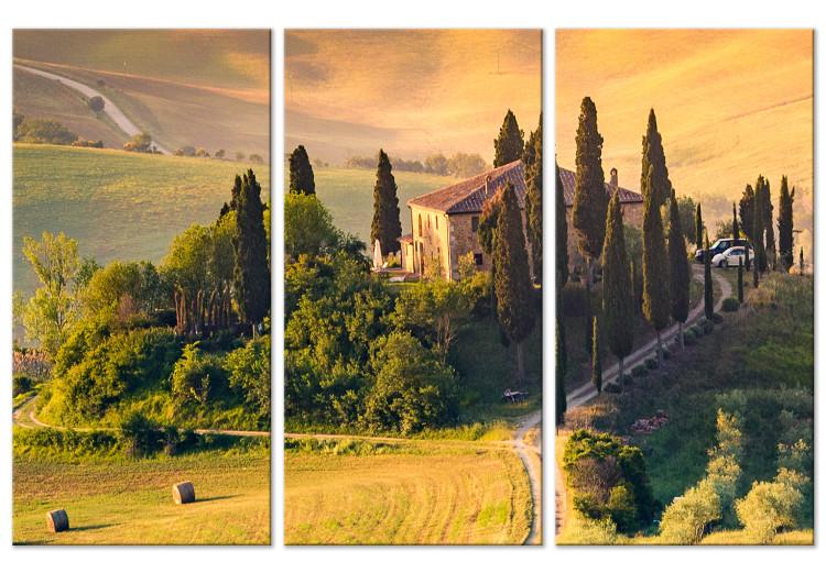 Canvas Print Charming Tuscany - Landscape With Fields Illuminated by Sunshine