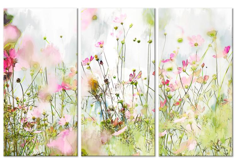 Canvas Print Colorful Meadow - Field Vegetation in Spring’s Bright Glow