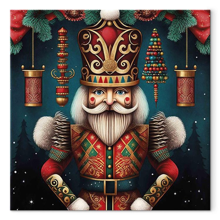 Canvas Print Nutcracker - Bearded Man in Festive Costume
