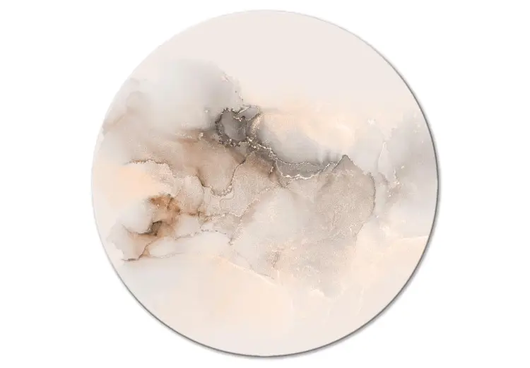 Golden Reflections - Abstract Beige Stain on a Marble Background