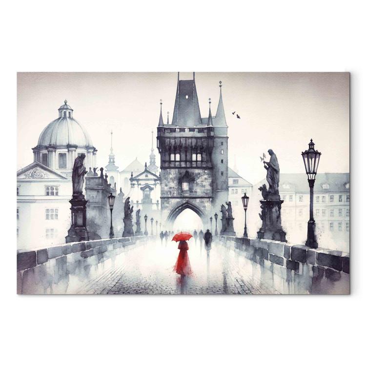 Canvas Print Prague - Charming Charles Bridge in the Morning Light