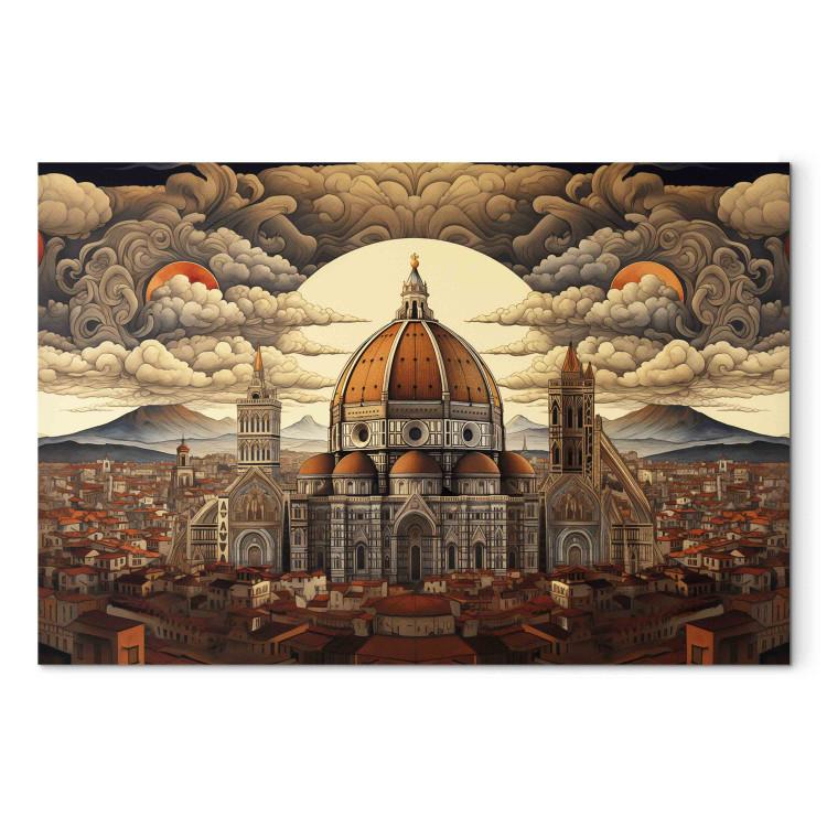 Canvas Print Florence - Gothic Cathedral with a Sunset View