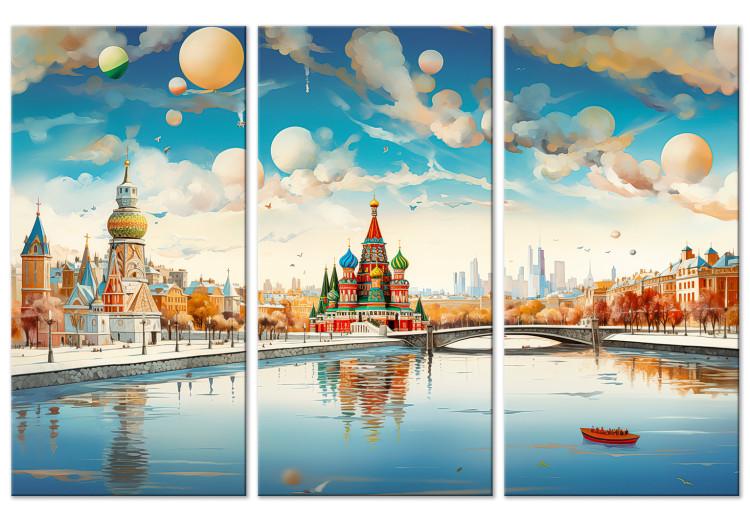 Canvas Print Moscow - Winter Artistic Composition of the Russian Metropolis
