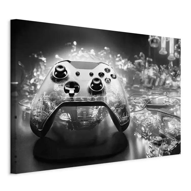 Game mat on a black and white background
