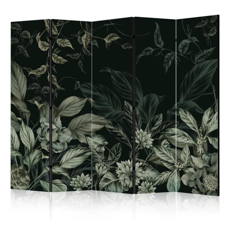 Room Divider Atmospheric Theme - Plants and Flowers in Dark Colors II [Room Dividers]