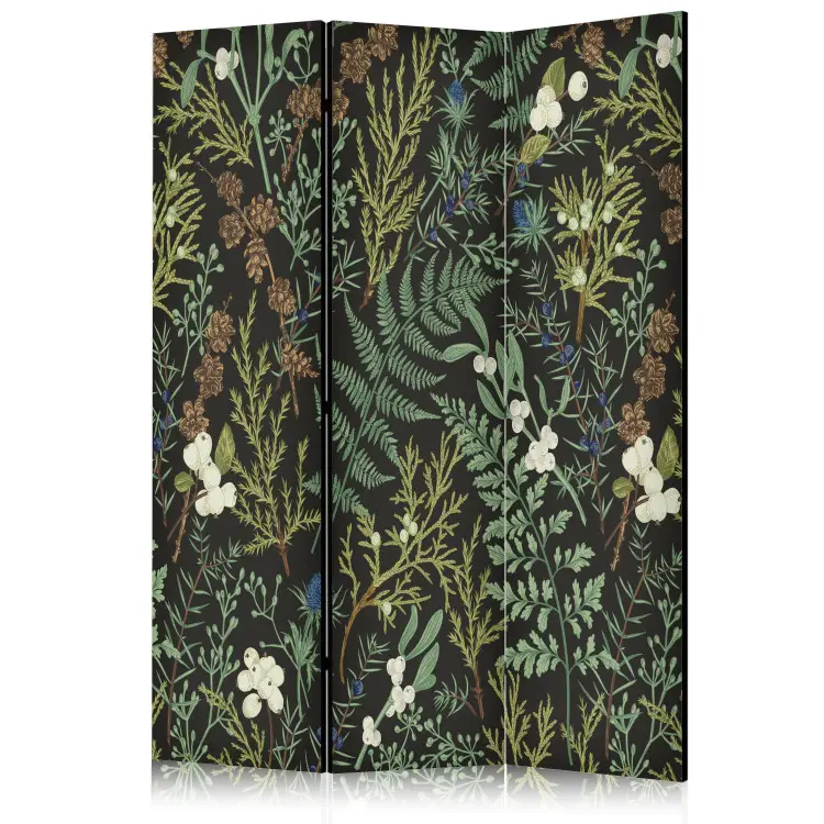 Botanical Pattern - Numerous Species of Leaves on Graphite Background