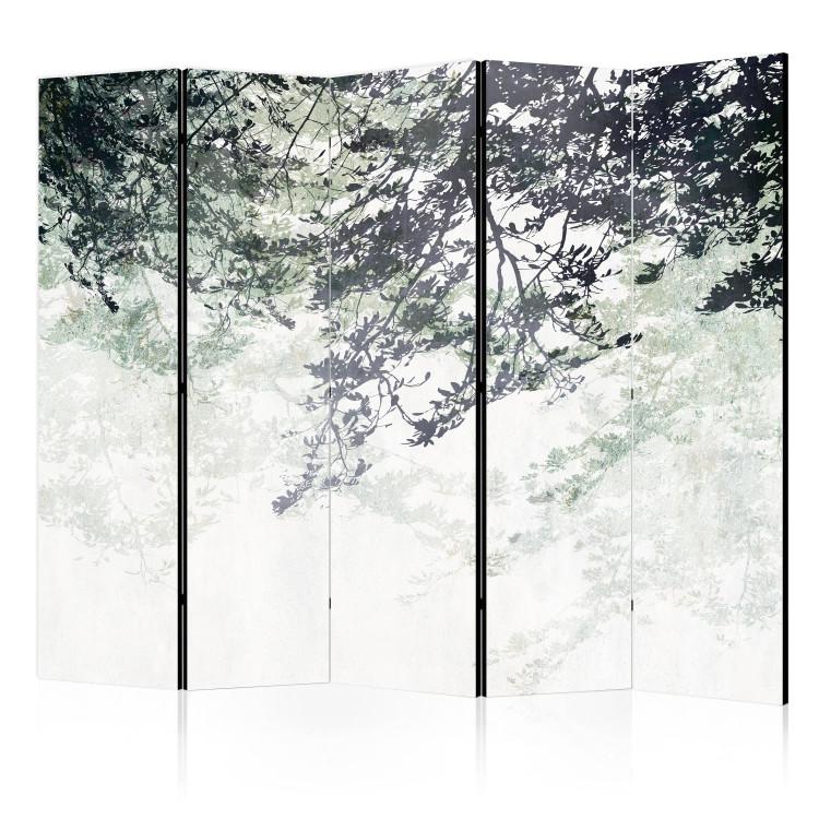 Room Divider Labyrinth Tree - Branches With Leaves on a Light Background II [Room Dividers]