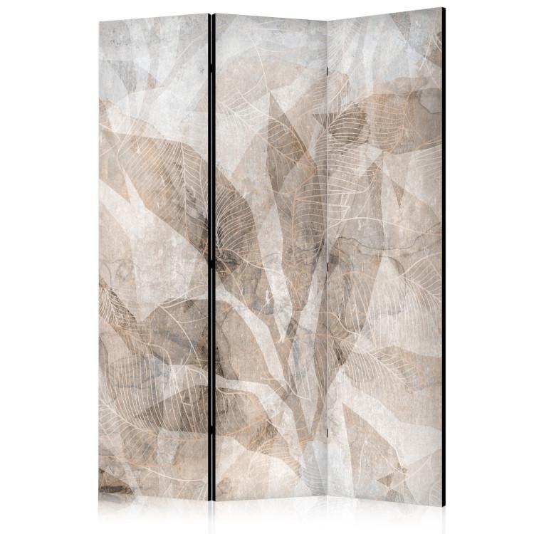 Room Divider Delicate Leaves - Intertwining Shadows in Beige [Room Dividers]