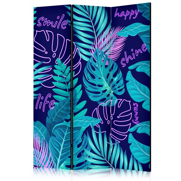 Room Divider Tropical Leaves - Neon Tropical Jungle [Room Dividers]