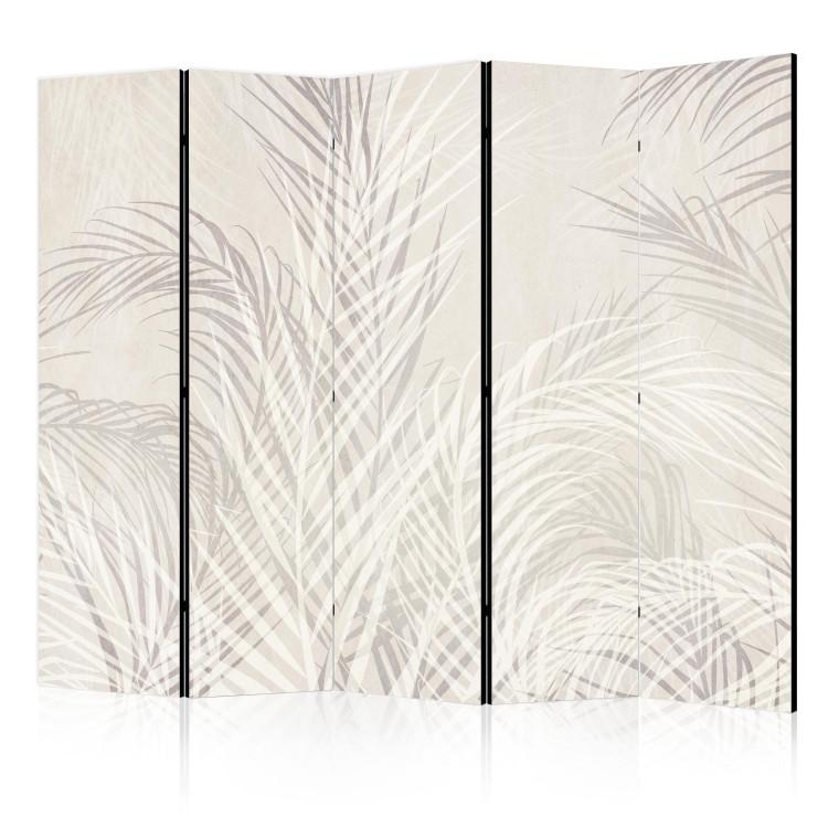 Room Divider Palm Leaves - Plants in Pastel Shades II [Room Dividers]
