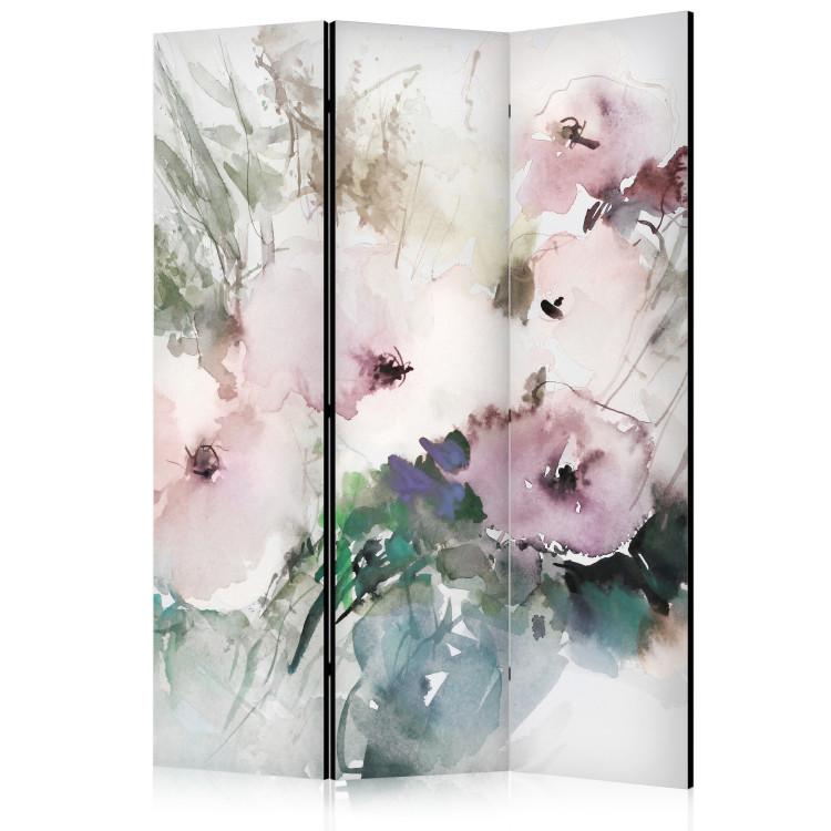 Room Divider Watercolor Flowers - Bouquet in a Vase in Pastel Shades [Room Dividers]