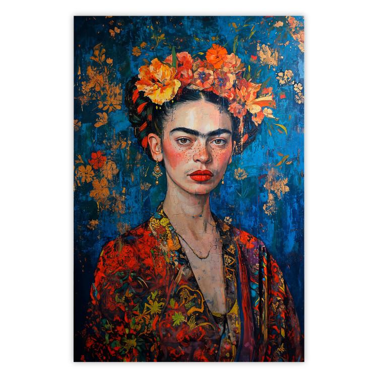 Poster Portrait of a Painter - Image of Frida Kahlo Inspired by Klimt’s Style