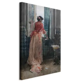 green emerald velvet dress Joaqun Sorolla Print, Clotilde in a grey dress (1900)  GalleryThane