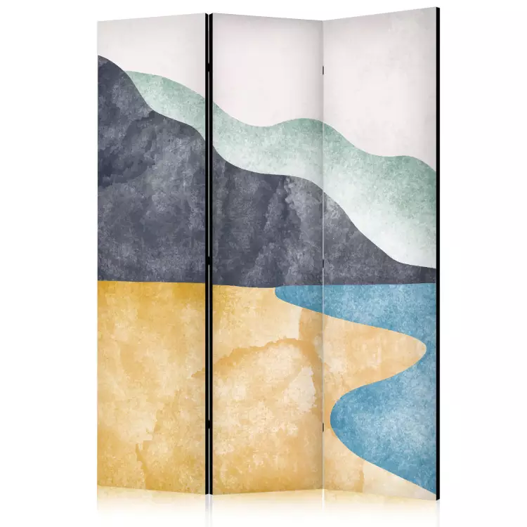 Room Divider Minimalist Beach - Subtle View of the Sea and Rocks [Room Dividers]